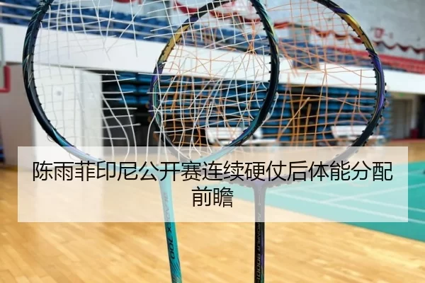 陈雨菲印尼公开赛连续硬仗后体能分配前瞻